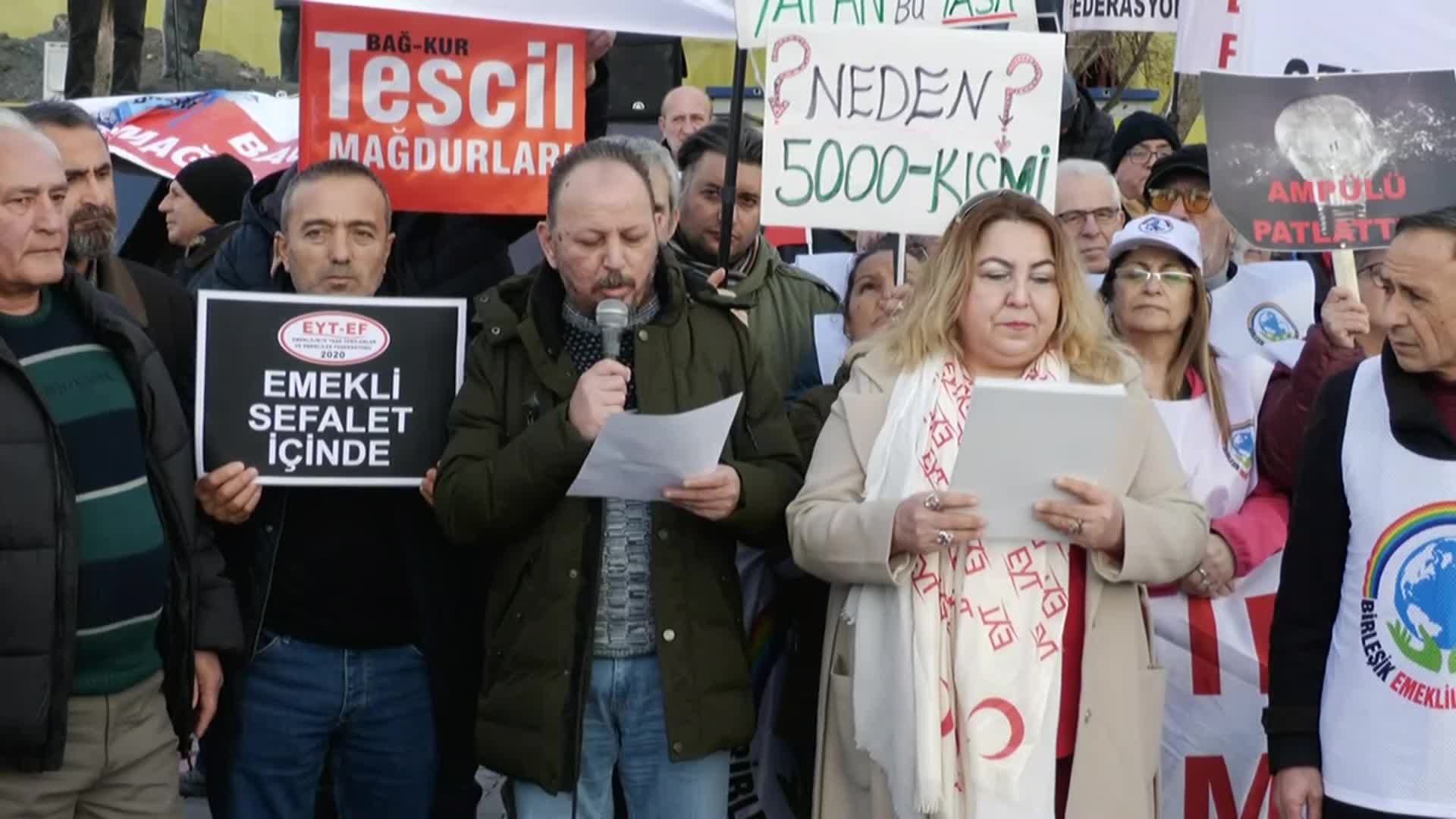 "Emekli öldü" diyen emeklilerden iktidara helvalı protesto