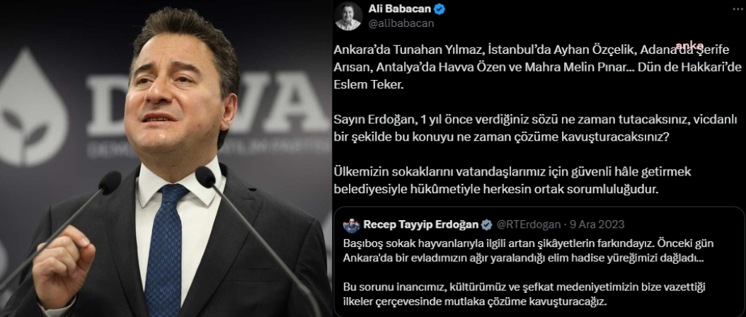  Ali Babacan: "Sokakları vatandaşlarımız için güvenli hale getirmek belediyesiyle hükümetiyle herkesin ortak sorumluluğudur"