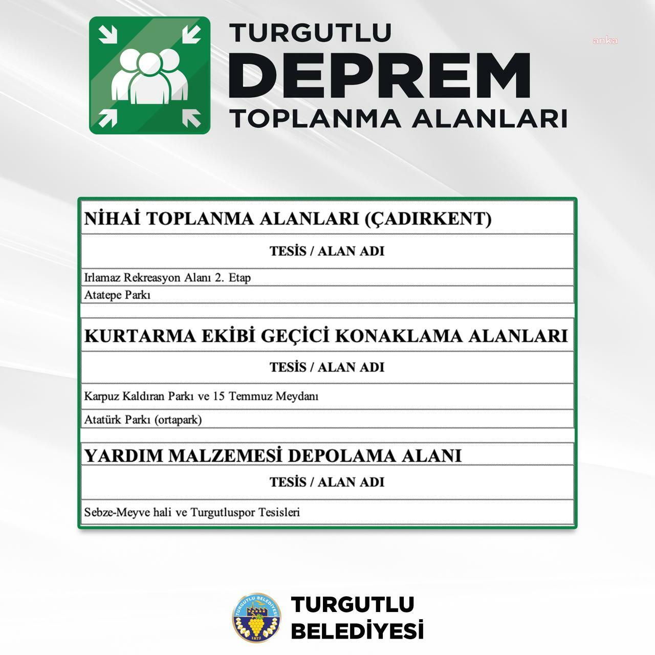 Turgutlu Belediyesi'nden vatandaşlara 6 Şubat Depremleri hatırlatması