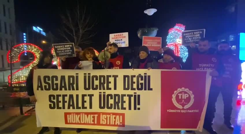 TİP Bilecik İl Örgütü'nden asgari ücret protestosu