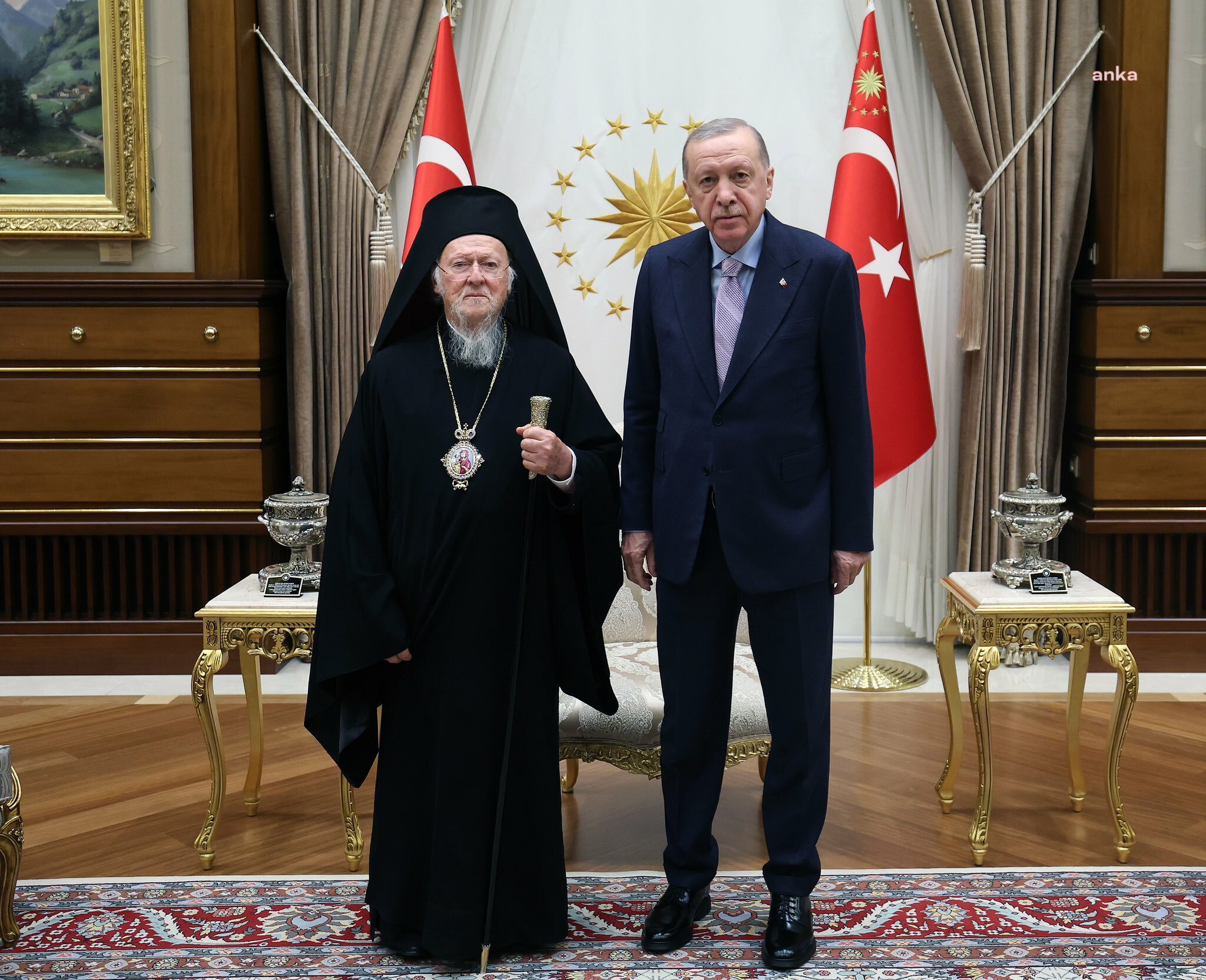 Cumhurbaşkanı Erdoğan, Fener Rum Patriği Bartholomeos’u kabul etti