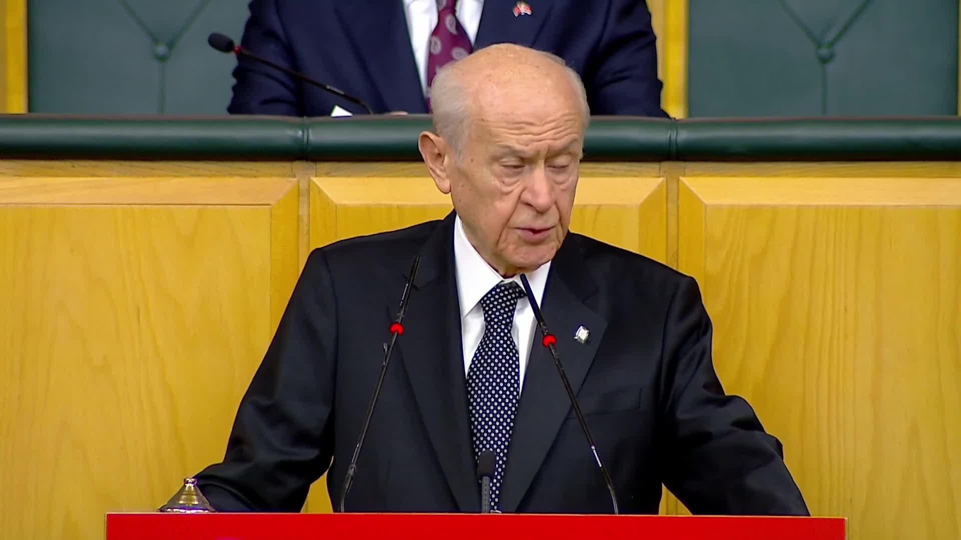 MHP grup toplantısı... Bahçeli: "Esad yönetimi aklını başına almalıdır"