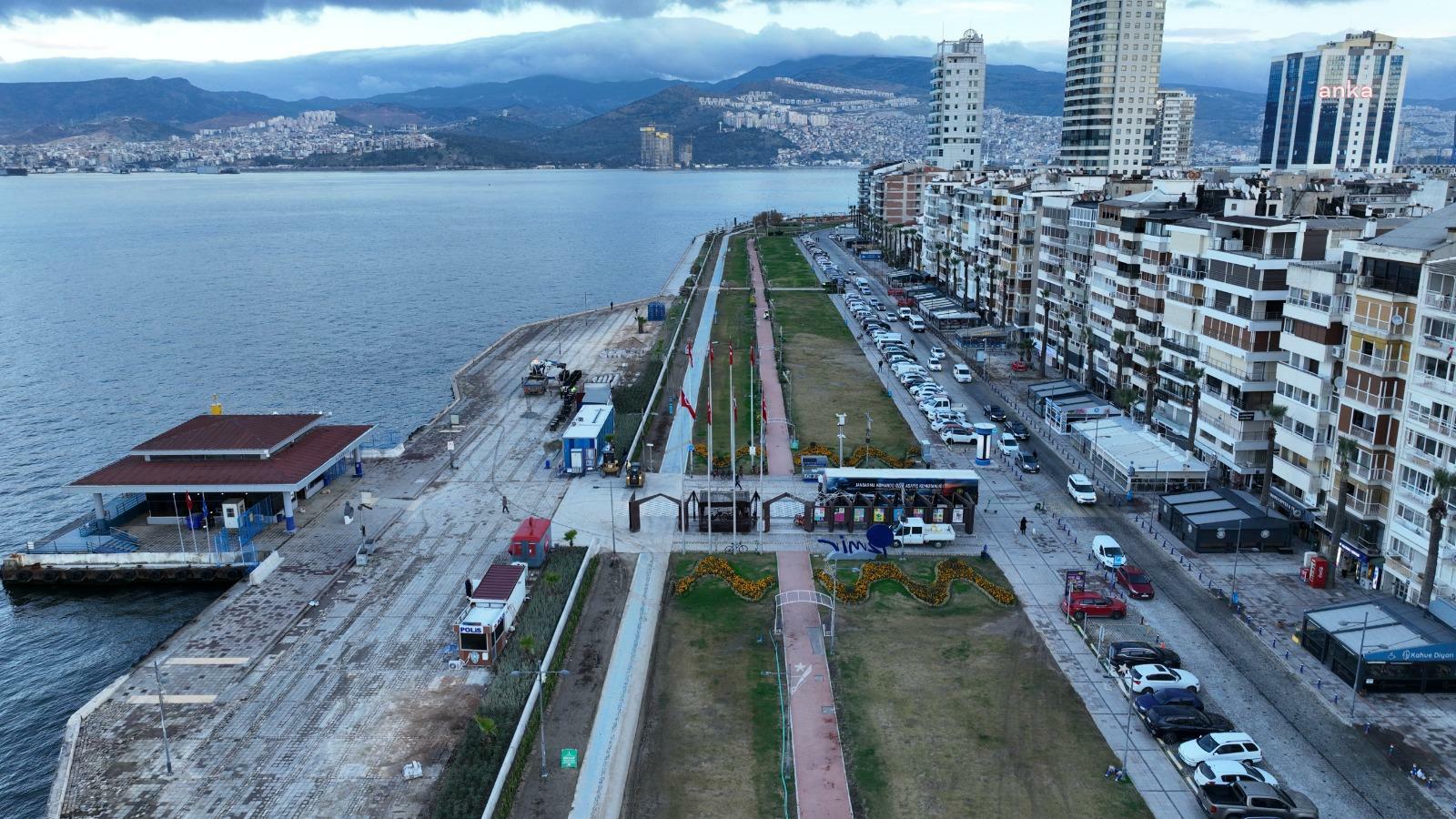 İzmir Büyükşehir Belediye Başkanı Tugay Kordon’daki çalışmaları inceledi