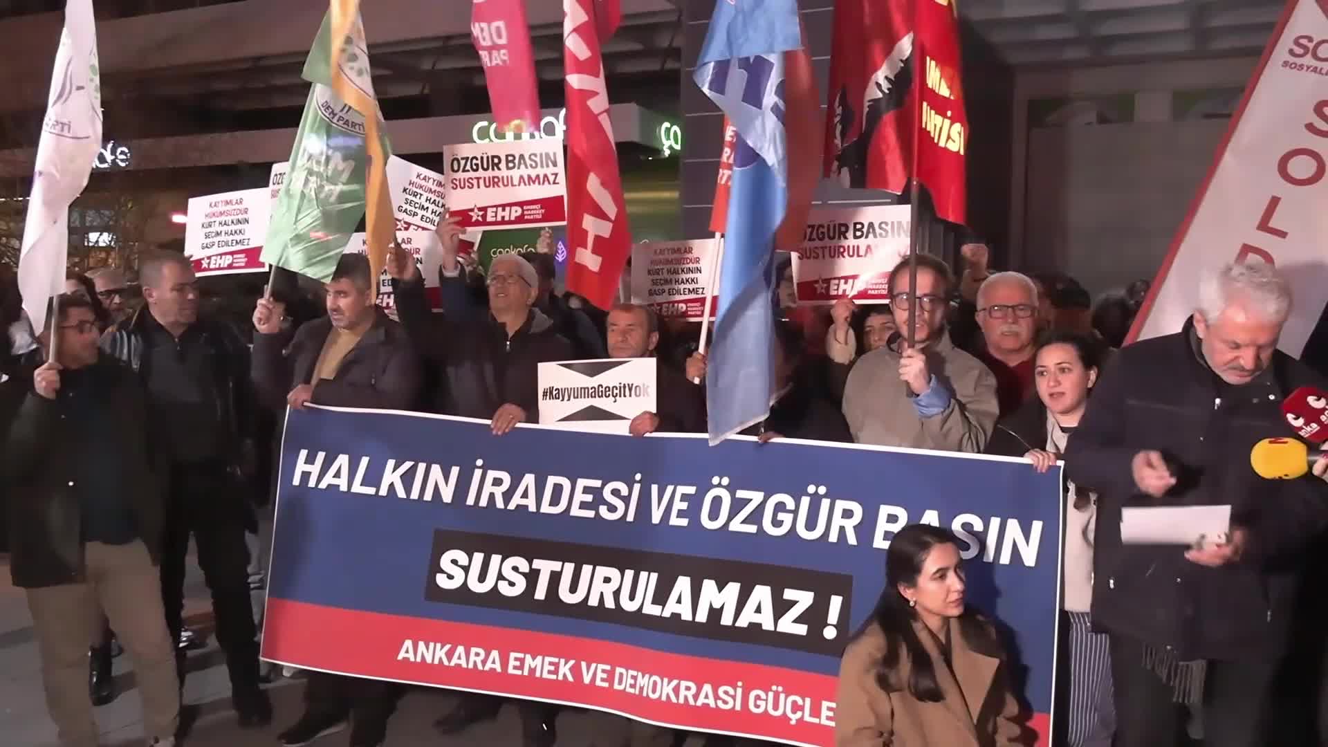 Emek ve Demokrasi Güçleri: " Halkların iradesi gasp edilemez, özgür basın susturlamaz"