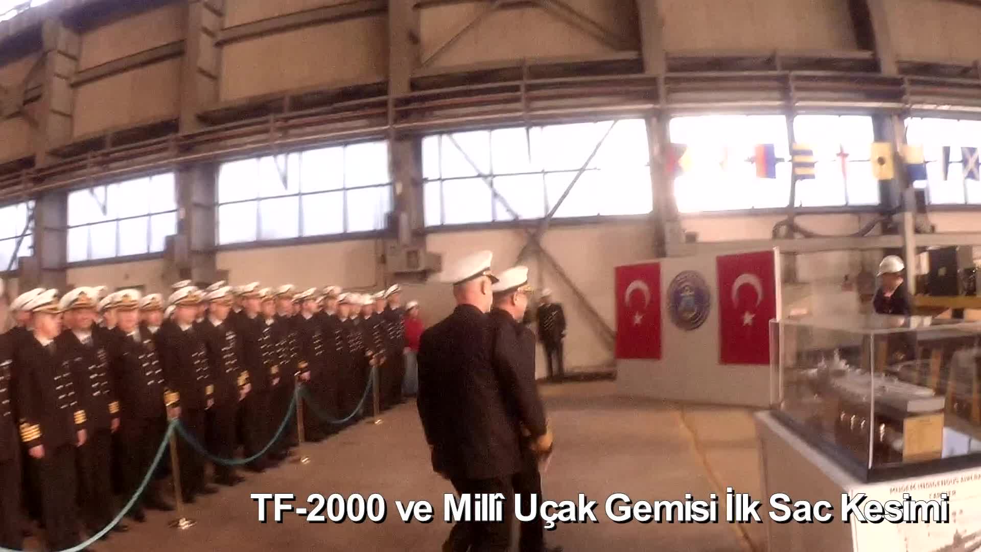 TF-2000 ve Milli Uçak Gemisi’nin ilk sac kesimleri yapıldı